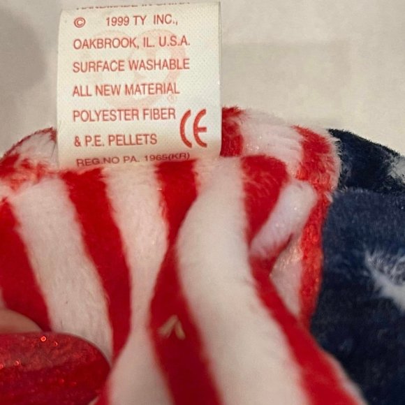 1999 TY Beanie Baby - SPANGLE the Bear (Pink Head Version) WITH ERRORS - Picture 8 of 10